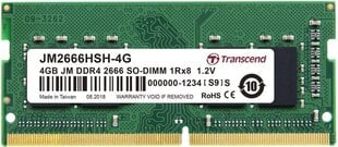 Transcend SO-DIMM DDR4, 4GB, 2666MHz (JM2666HSH-4G) цена и информация | Оперативная память (RAM) | 220.lv