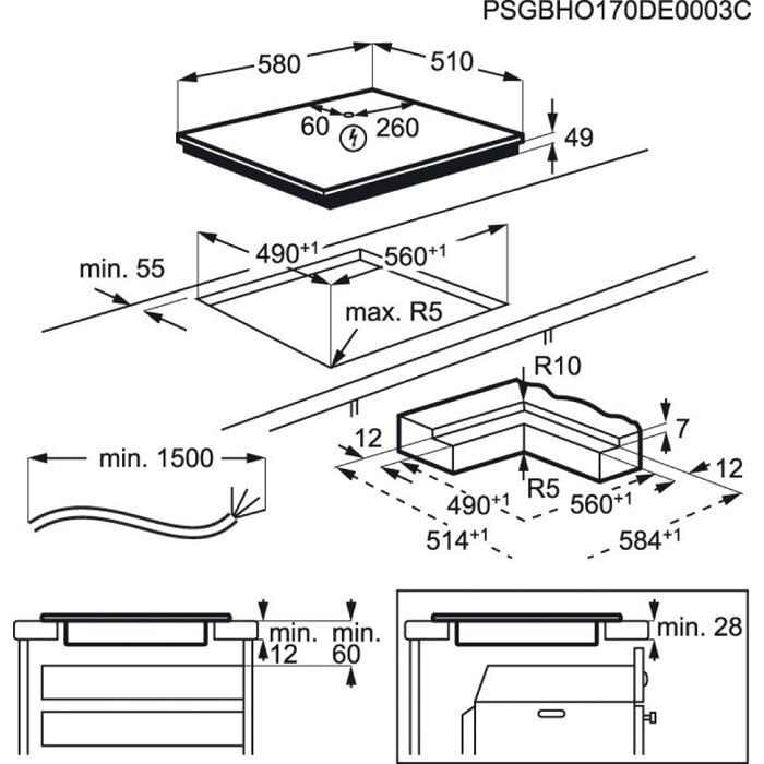 AEG IKB64413IB цена и информация | Plīts virsmas | 220.lv