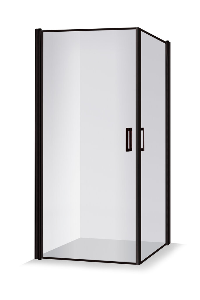 Rūpnieciskā stila dušas kabīne Brasta Glass Viktorija Nero Frame cena un informācija | Dušas kabīnes | 220.lv