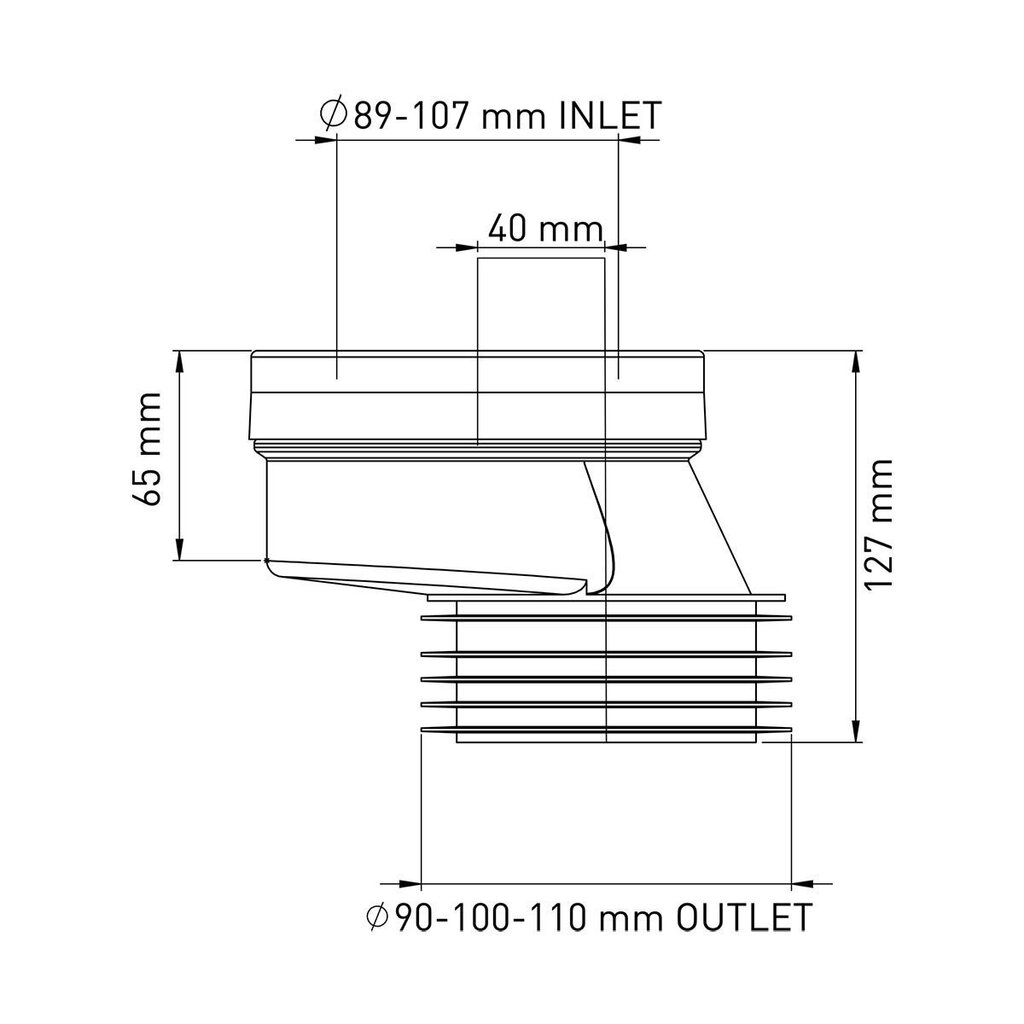 Tualetes savienojuma ekscentriskā uzmava 40mm цена и информация | Piederumi tualetes podiem un bidē | 220.lv