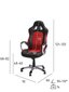 Spēļu krēsls FurnHouse Speedy 2, melns/sarkans cena un informācija | Biroja krēsli | 220.lv