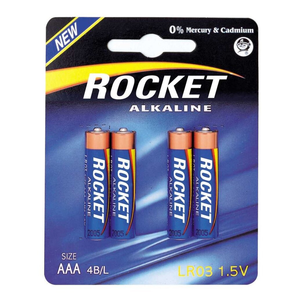 Baterijas Rocket Alkaline AAA, 4 gab. цена и информация | Baterijas | 220.lv