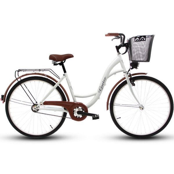 Pilsētas velosipēds Goetze Eco 26", balts/brūns cena | 220.lv