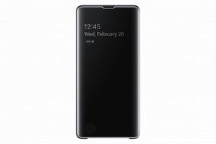 Samsung EF-ZG975CBE Оригинальный Clear view особо тонкий чехол-книжка для Galaxy S10+ Черный цена и информация | Чехлы для телефонов | 220.lv