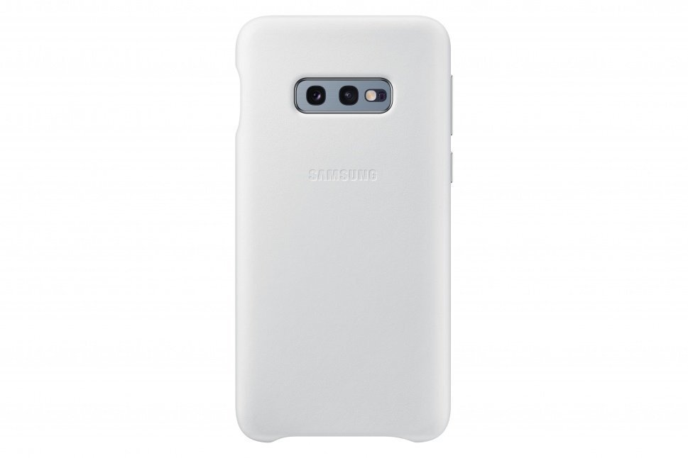 Samsung EF-VG970LWE Oriģināls Ādas aizmugures maks-apvalks priekš Galaxy S10e (G970) Balts cena un informācija | Telefonu vāciņi, maciņi | 220.lv