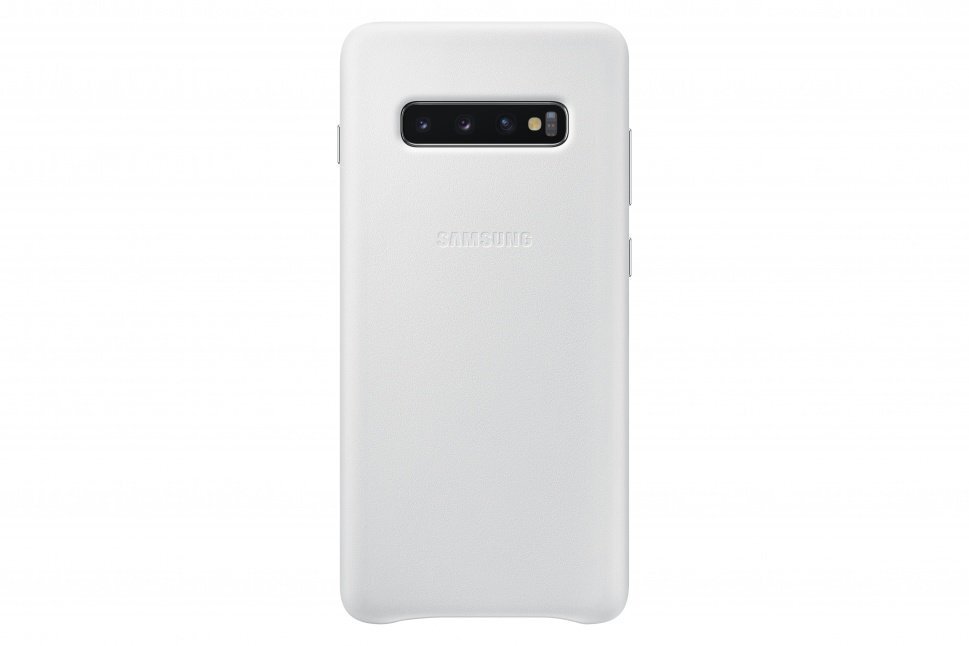 EF-VG975LWE Samsung Leather Cover White for G975 Galaxy S10 Plus cena un informācija | Telefonu vāciņi, maciņi | 220.lv