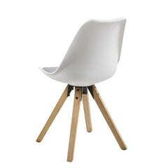 Комплект 2-х стульев Dima, белый/коричневый цена и информация | Стулья для кухни и столовой | 220.lv