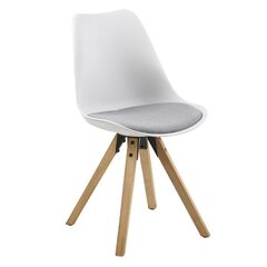 Комплект 2-х стульев Dima, белый/коричневый цена и информация | Стулья для кухни и столовой | 220.lv