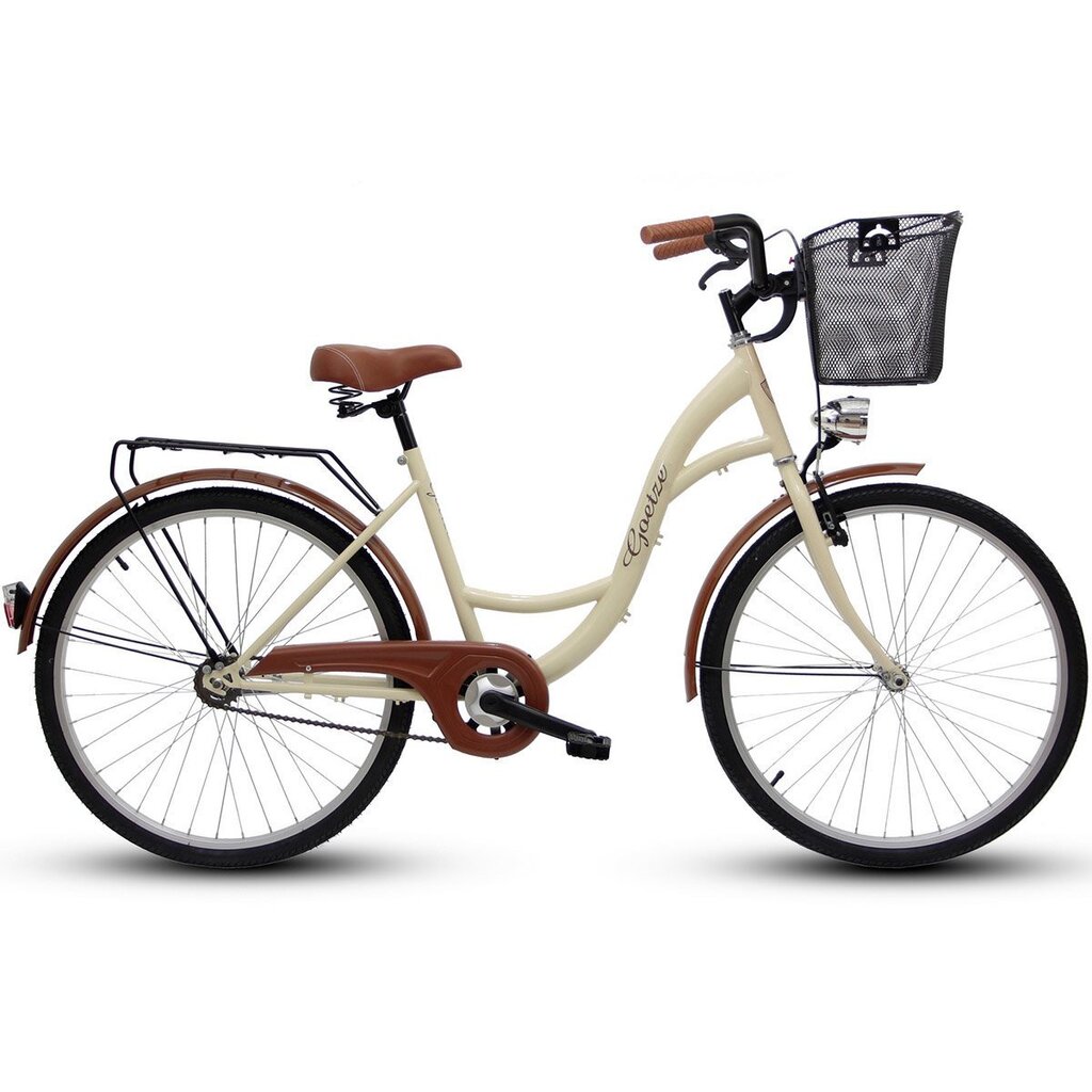 Pilsētas velosipēds Goetze Eco 26", krēmkrāsas цена и информация | Velosipēdi | 220.lv