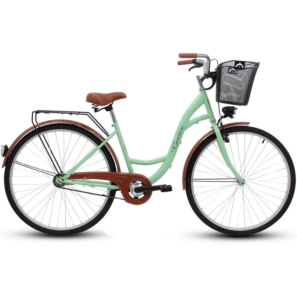 Pilsētas velosipēds Goetze Eco 28", zaļš/brūns цена и информация | Velosipēdi | 220.lv