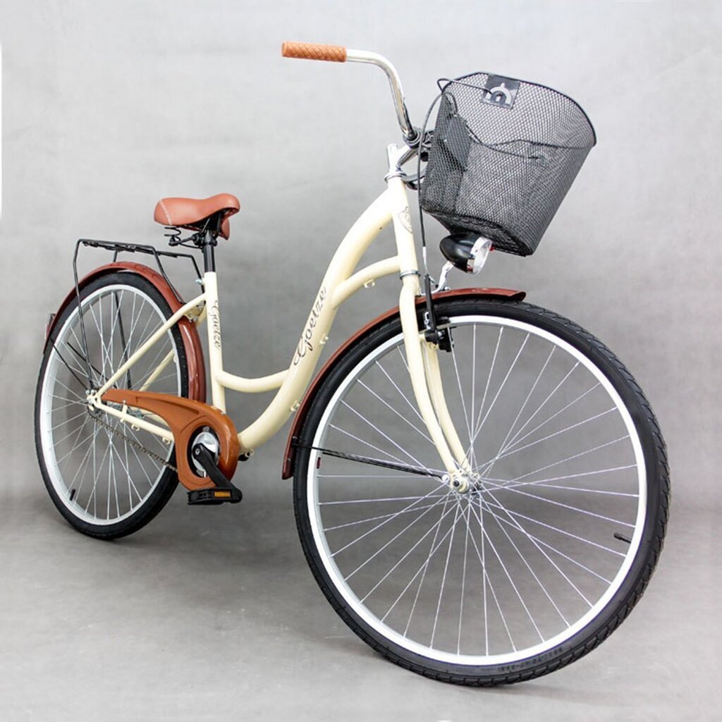 Pilsētas velosipēds Goetze Eco 28 ", krēmkrāsas cena un informācija | Velosipēdi | 220.lv
