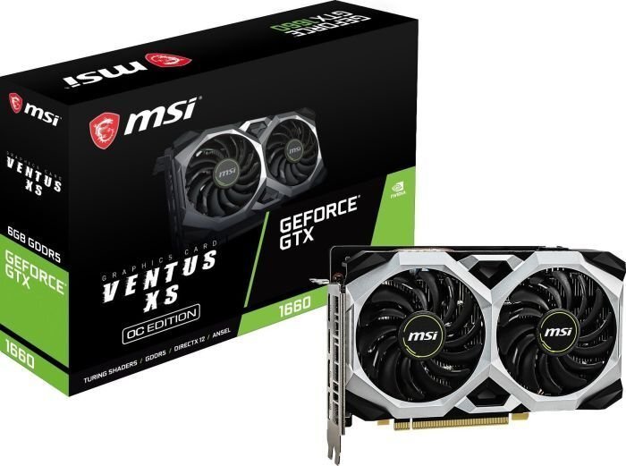 MSI GeForce GTX 1660 VENTUS XS 6G OC цена и информация | Videokartes (GPU) | 220.lv
