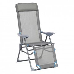 Saliekamais krēsls- gulta Lido, pelēks cena un informācija | Sauļošanās krēsli | 220.lv