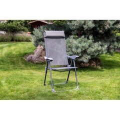 Saliekamais krēsls Lido, pelēks/melns cena un informācija | Dārza krēsli | 220.lv