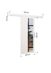 Двери для ниши с зеркалом Malta 100, темно-серые цена и информация | Шкафы | 220.lv