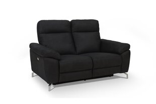 Dīvāns FurnHouse Selesta 2, gobelēns, melns cena un informācija | Dīvāni | 220.lv