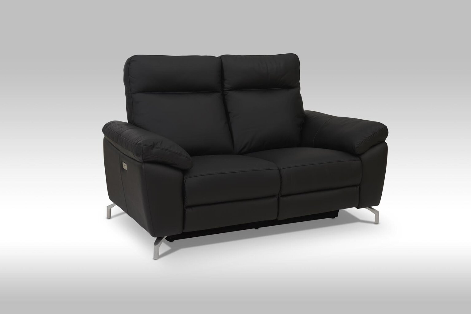 Dīvāns FurnHouse Selesta 2, dabīga āda, melns cena un informācija | Dīvāni | 220.lv