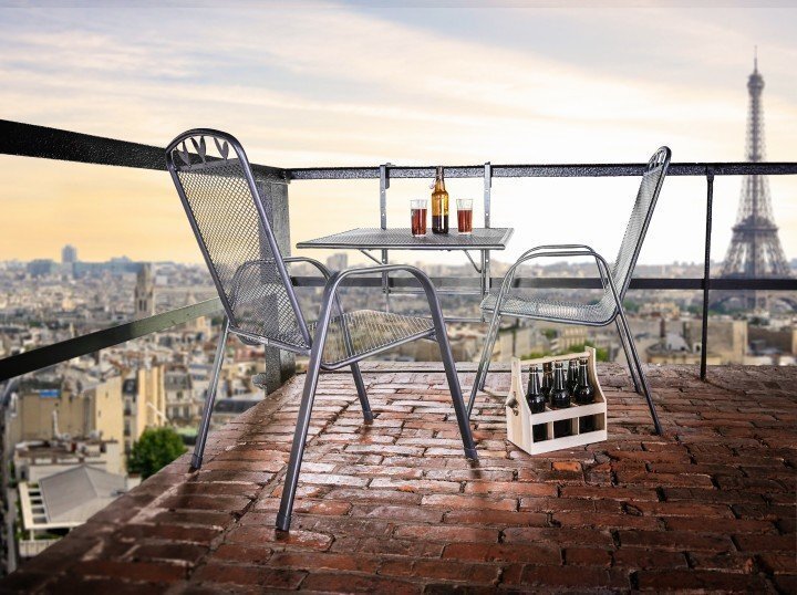 Piekarināms galdiņš Toulouse XL, pelēks cena un informācija | Dārza galdi | 220.lv