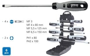 Набор отверток Super Ego, 6 шт. цена и информация | Механические инструменты | 220.lv