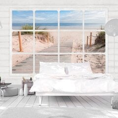 Foto tapete - Window & beach cena un informācija | Fototapetes | 220.lv