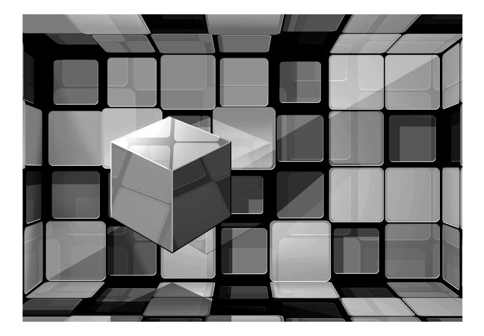 Foto tapete - Rubik's cube in gray cena un informācija | Fototapetes | 220.lv