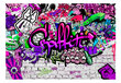 Foto tapete - Purple Graffiti cena un informācija | Fototapetes | 220.lv