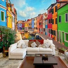 Foto tapete - Colorful Canal in Burano цена и информация | Фотообои | 220.lv