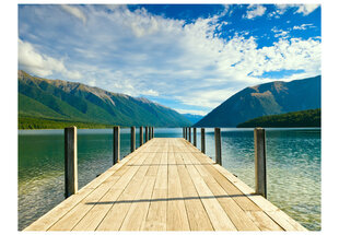 Foto tapete - Mountain lake bridge cena un informācija | Fototapetes | 220.lv