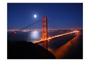 Foto tapete - Golden Gate Bridge at night cena un informācija | Fototapetes | 220.lv