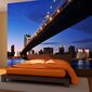 Foto tapete - Manhattan Bridge illuminated at night цена и информация | Fototapetes | 220.lv