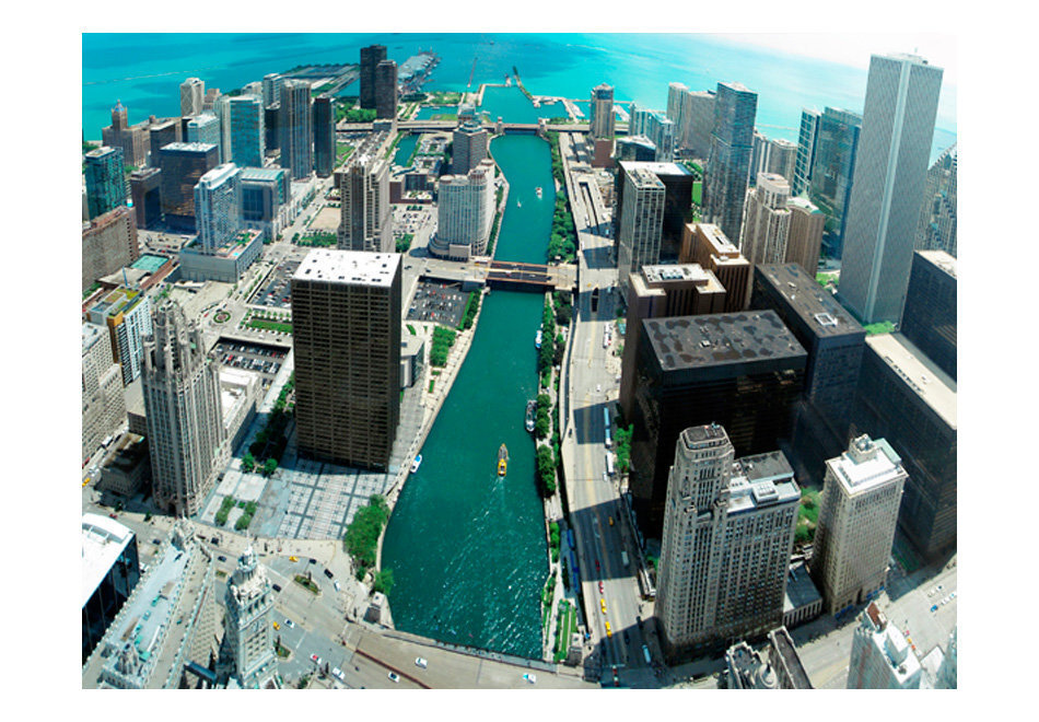 Foto tapete - Urban architecture of Chicago цена и информация | Fototapetes | 220.lv