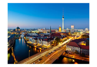 Foto tapete - Berlin view from Fischerinsel (night) цена и информация | Фотообои | 220.lv
