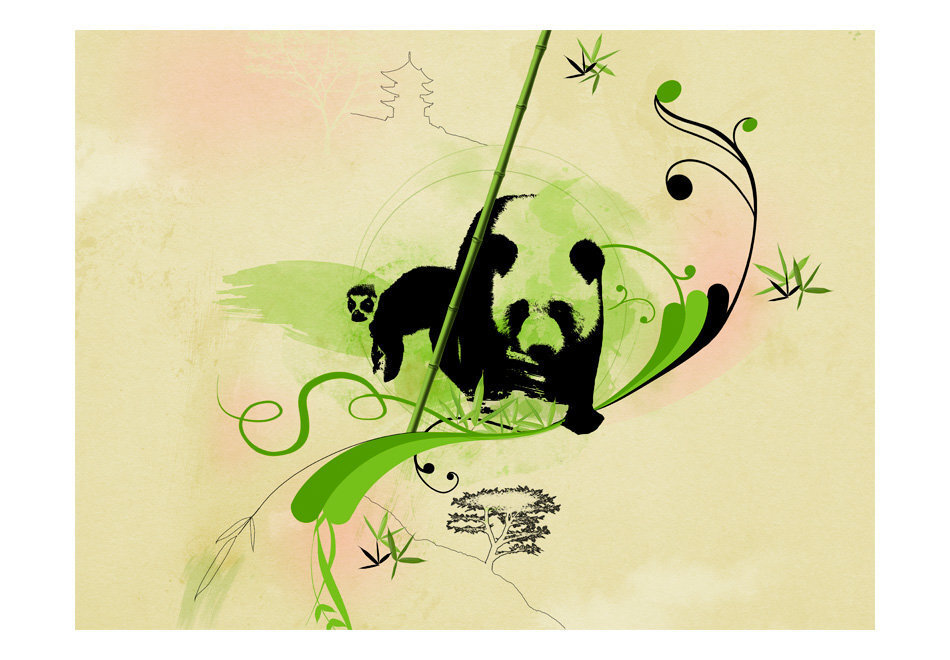 Foto tapete - Giant panda in bamboo forest цена и информация | Fototapetes | 220.lv