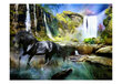 Foto tapete - Horse on the background of sky-blue waterfall cena un informācija | Fototapetes | 220.lv