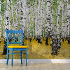 Foto tapete - In birch grove... cena un informācija | Fototapetes | 220.lv