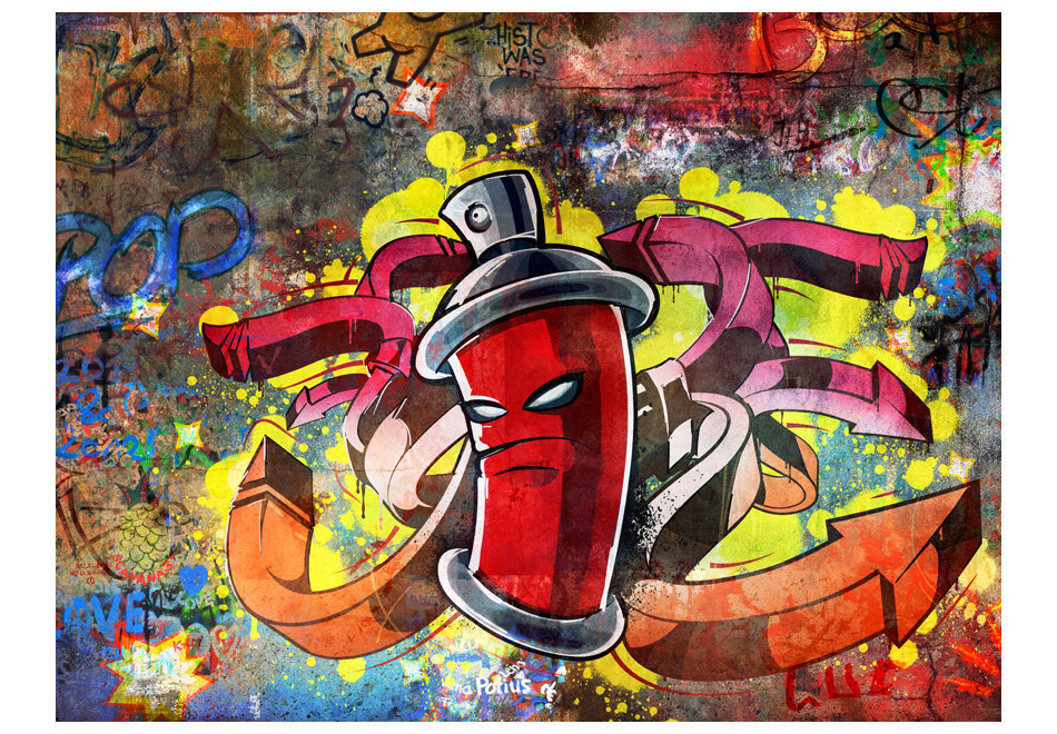 Foto tapete - Graffiti monster cena un informācija | Fototapetes | 220.lv