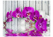 Foto tapete - Violet orchids with water reflexion cena un informācija | Fototapetes | 220.lv