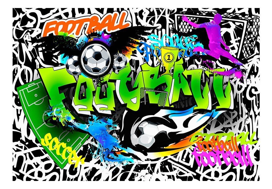 Foto tapete - Football Graffiti cena un informācija | Fototapetes | 220.lv