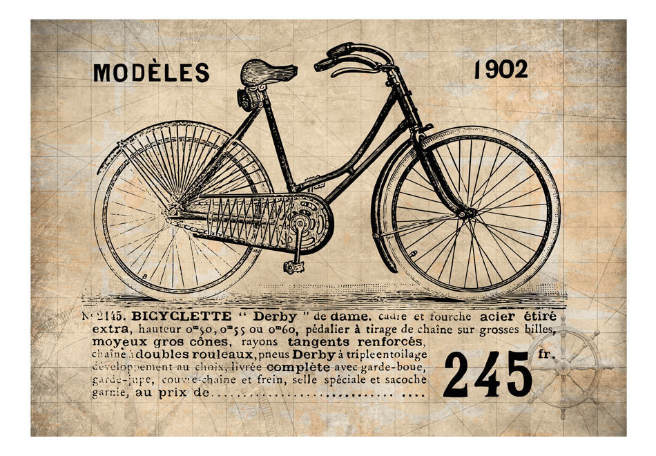 Foto tapete - Old School Bicycle cena un informācija | Fototapetes | 220.lv