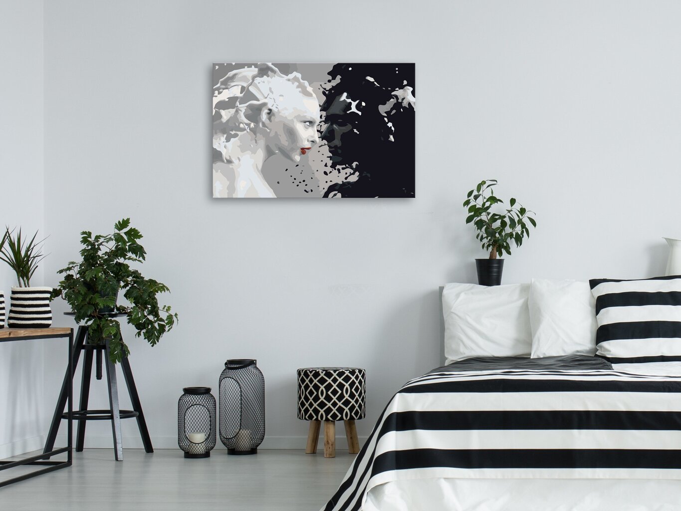 DIY glezna uz audekla - Black & White цена и информация | Gleznas pēc numuriem | 220.lv