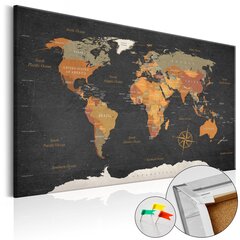 Attēls uz korķa - Secrets of the Earth [Cork Map] cena un informācija | Gleznas | 220.lv