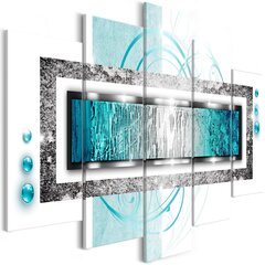 Glezna - Turquoise blizzard (5 Parts) Wide cena un informācija | Gleznas | 220.lv