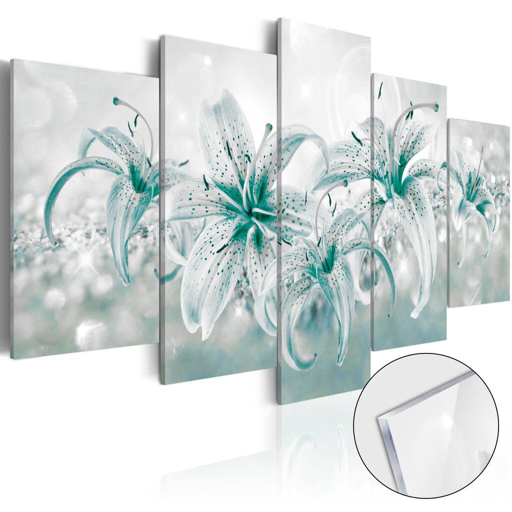Akrila apdruka - Sapphire Lilies [Glass] cena un informācija | Gleznas | 220.lv