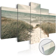 Akrila apdruka - Quiet Beach [Glass] cena un informācija | Gleznas | 220.lv