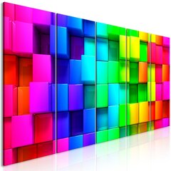 Glezna - Colourful Cubes (5 Parts) Narrow цена и информация | Картины | 220.lv