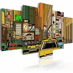 Glezna - The streets of New York City in cartoons цена и информация | Картины | 220.lv