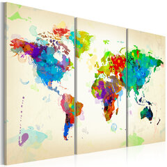 Glezna - All colors of the World - triptych cena un informācija | Gleznas | 220.lv