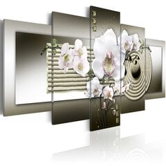 Glezna - Orchid and zen garden in grey цена и информация | Картины | 220.lv