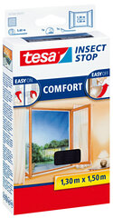 TESA COMFORT 1.5 x 1.3m (logu aizsargtīkls) Melns cena un informācija | Moskītu tīkli | 220.lv