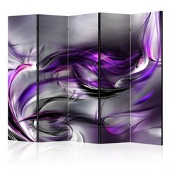 5-daļīgs aizslietnis - Purple Swirls II [Room Dividers] cena un informācija | Aizslietņi | 220.lv